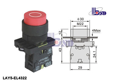 LAY5（XB2）-EL4322 red color spring return flat button push button swithes